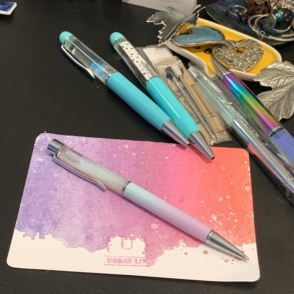 Novelty Ball Point Pen Black Ink ~ Pick Your Sparkle - Picture 9 of 10